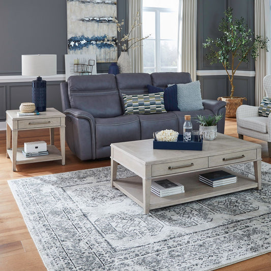 New Haven - 3 Piece Table Set - Sanctuary White - Hornell Furniture Outlet