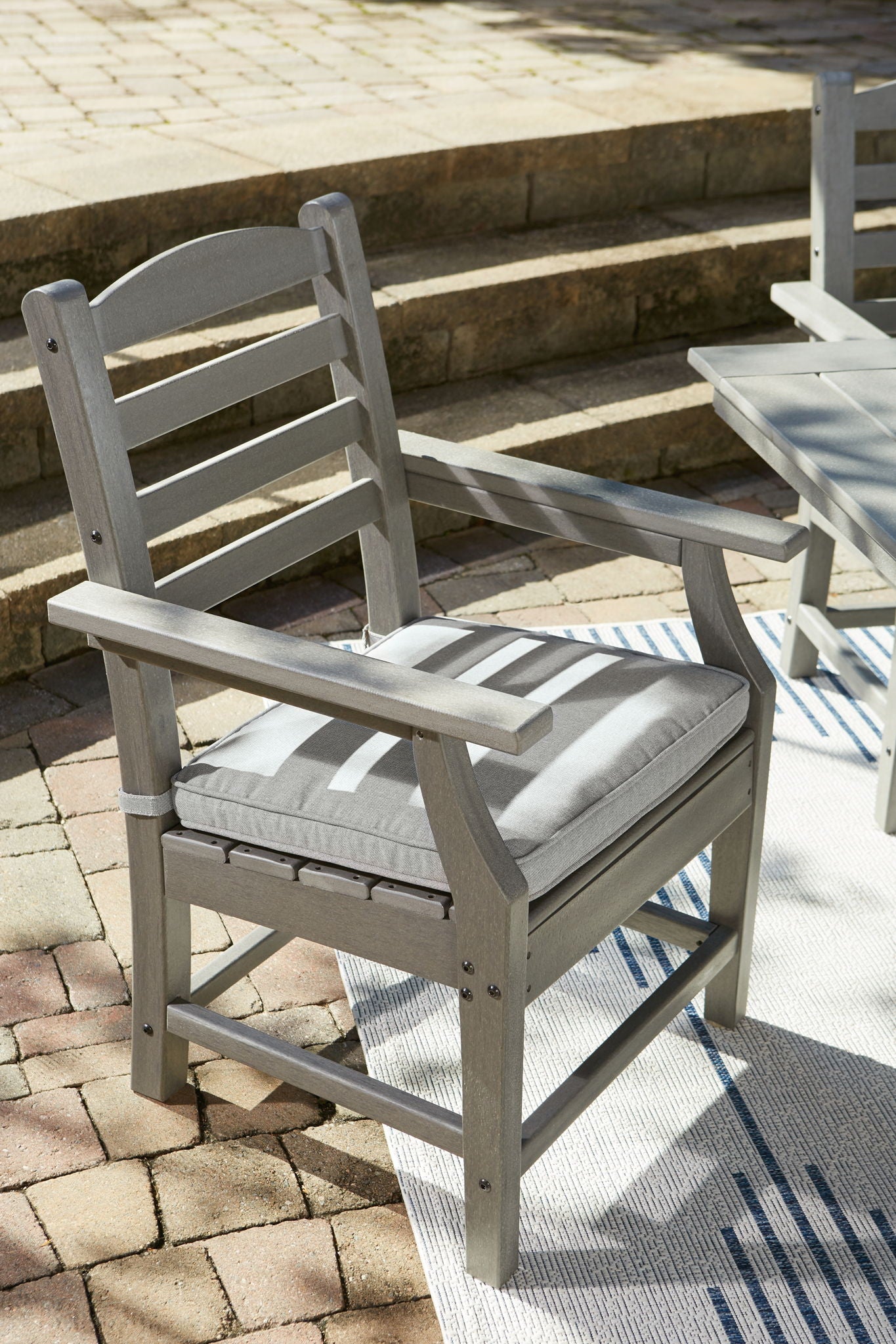 Visola - Gray - Arm Chair With Cushion (Set of 2) - Hornell Furniture Outlet