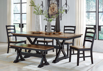 Wildenauer - Brown / Black - Dining Room Side Chair (Set of 2) - Hornell Furniture Outlet