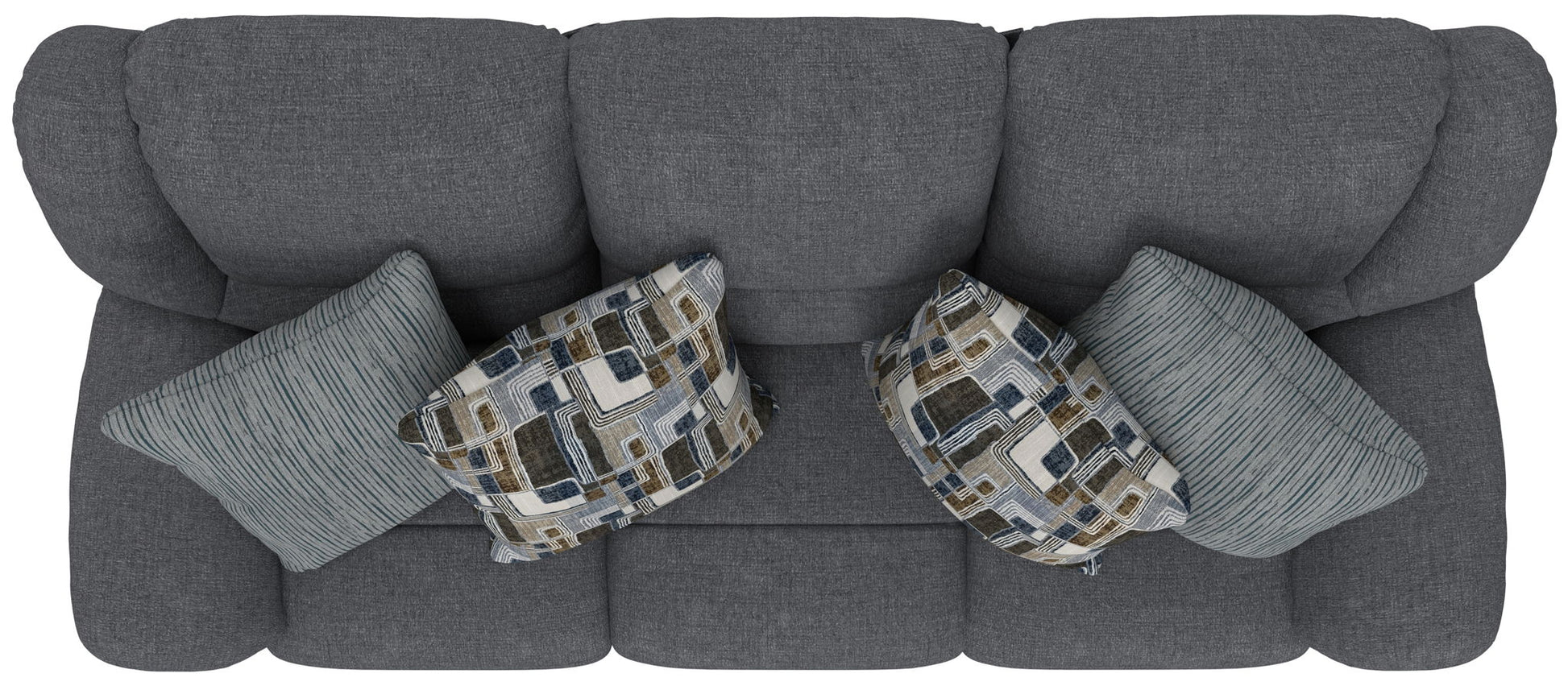Trifecta - Sofa With 3 Recliners and Drop Down Table - Hornell Furniture Outlet
