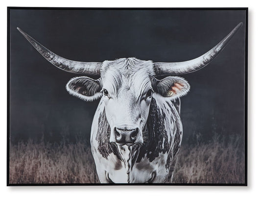 Harlandale - Black / White / Brown - Wall Art - Hornell Furniture Outlet