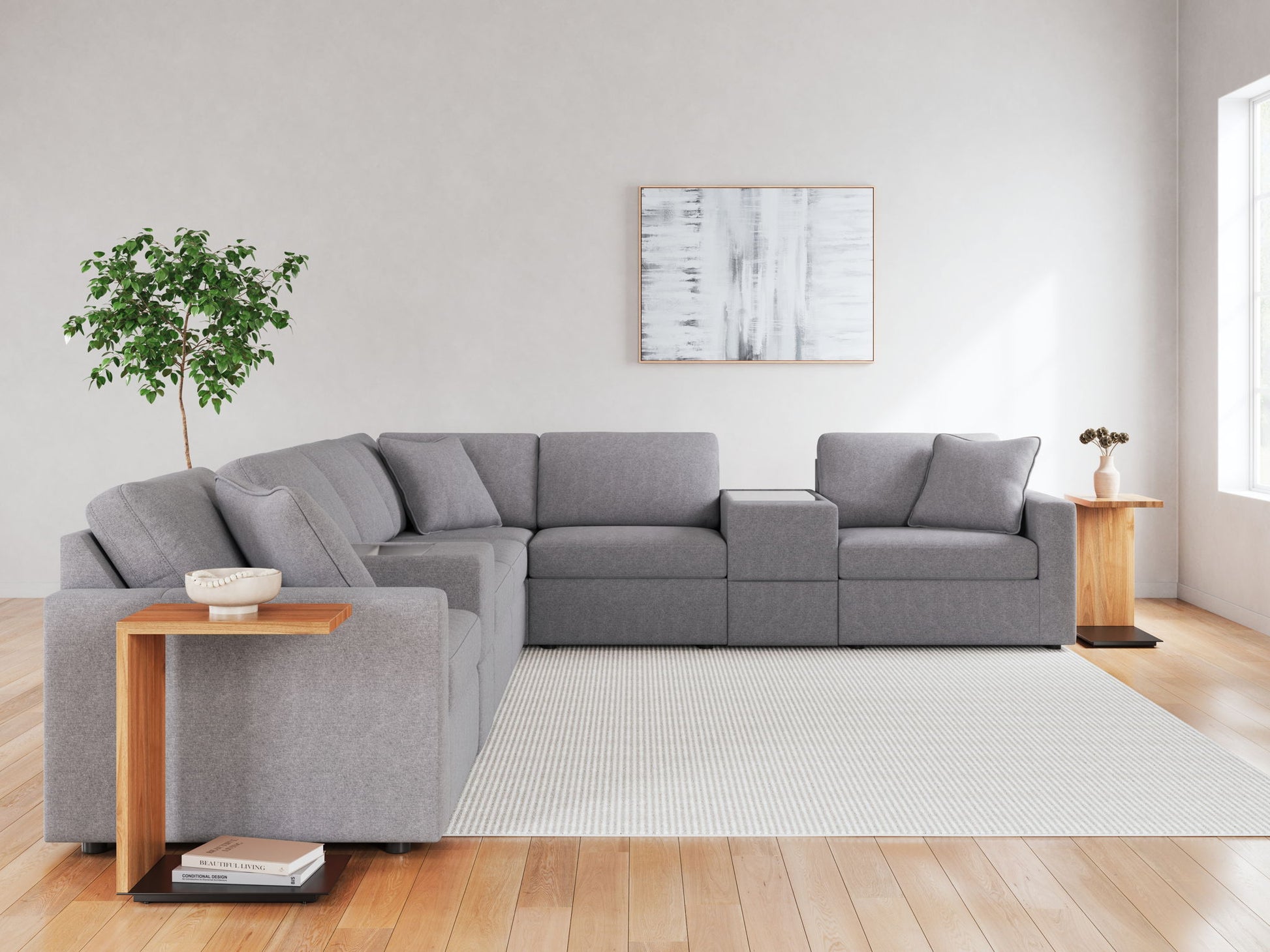 Modmax - Granite - Sectional - Hornell Furniture Outlet