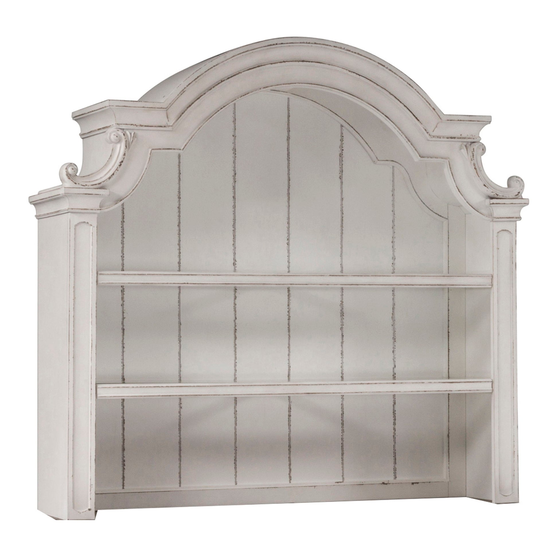 Magnolia Manor - Hutch - Aged White - Hornell Furniture Outlet