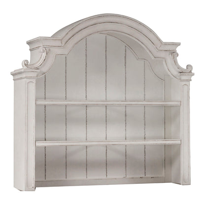 Magnolia Manor - Hutch - Aged White - Hornell Furniture Outlet