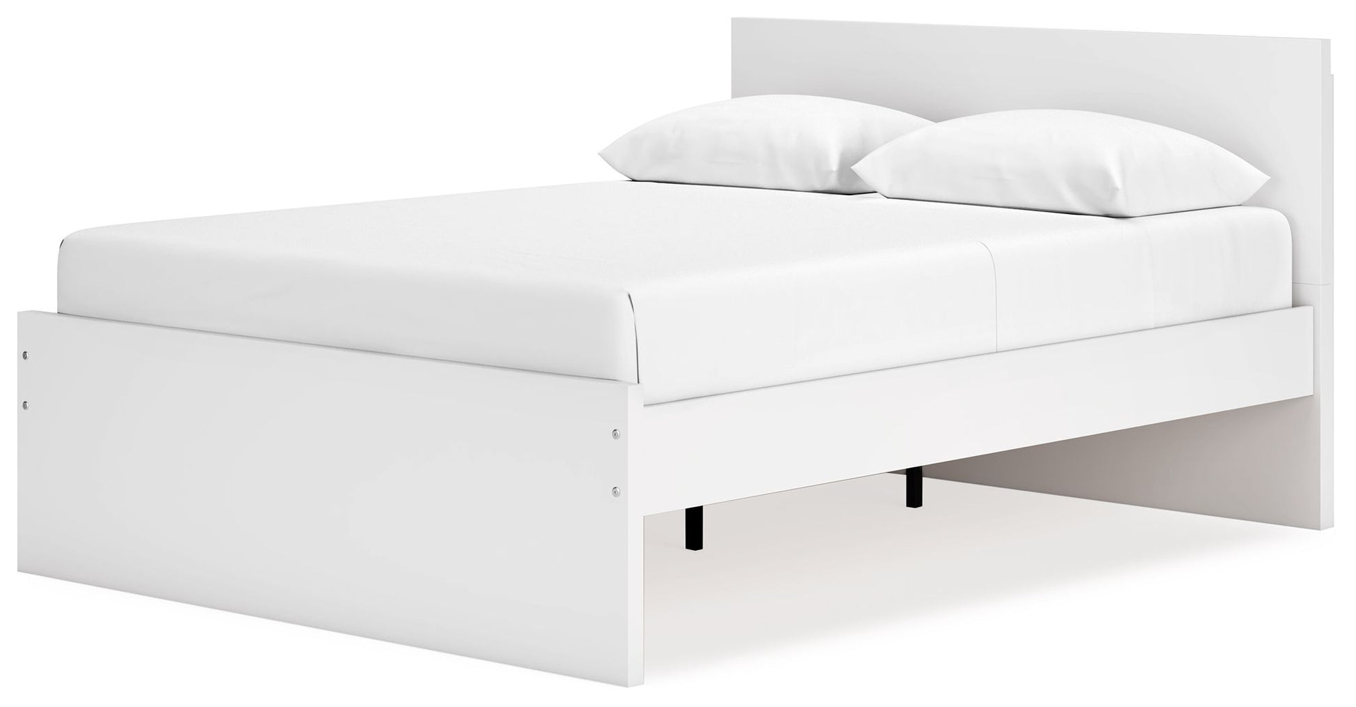 Onita - White - Queen Panel Platform Bed - Hornell Furniture Outlet