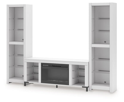 Brollevi - White - 3 - Piece Entertainment Center - Hornell Furniture Outlet