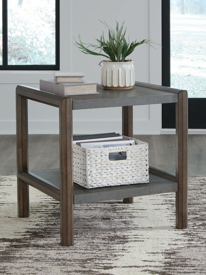 Kallenny - Brown / Gray - Rectangular End Table - Hornell Furniture Outlet