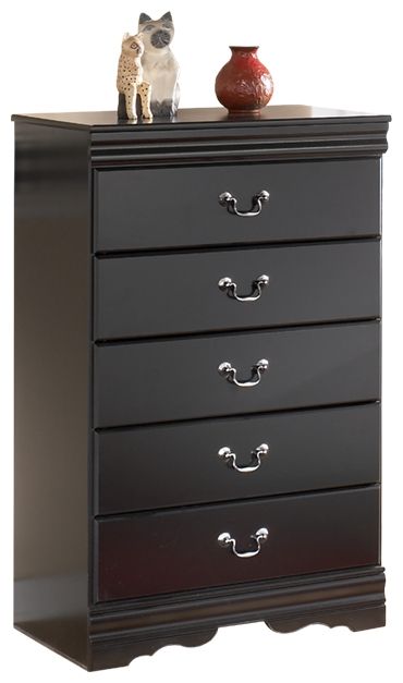 Huey Vineyard - Black - Five Drawer Chest - Hornell Furniture Outlet
