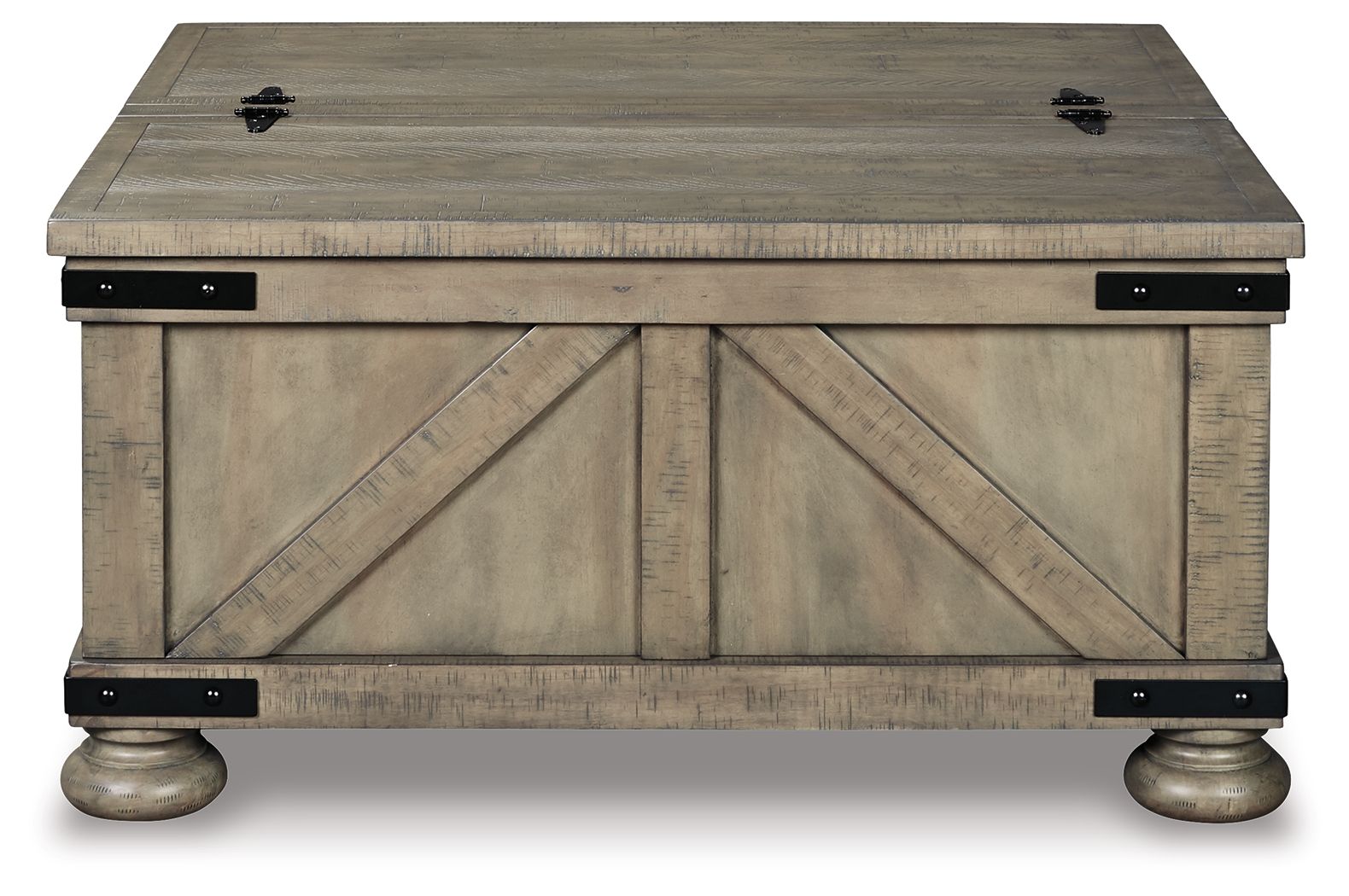 Aldwin - Gray - Cocktail Table With Storage - Square - Hornell Furniture Outlet
