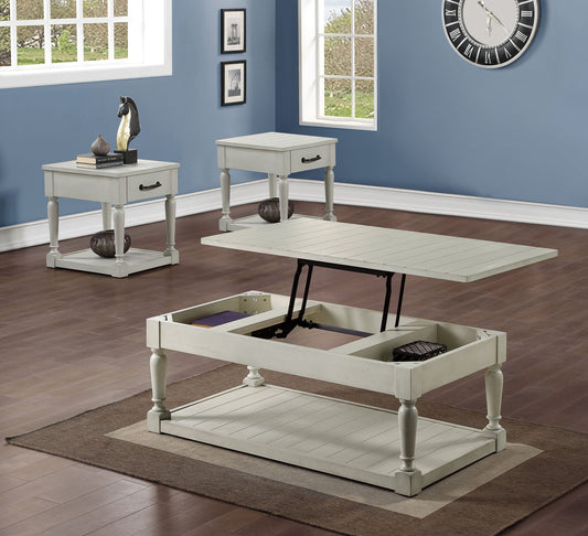 Hemingway - 3 Piece Table Set - White - Hornell Furniture Outlet