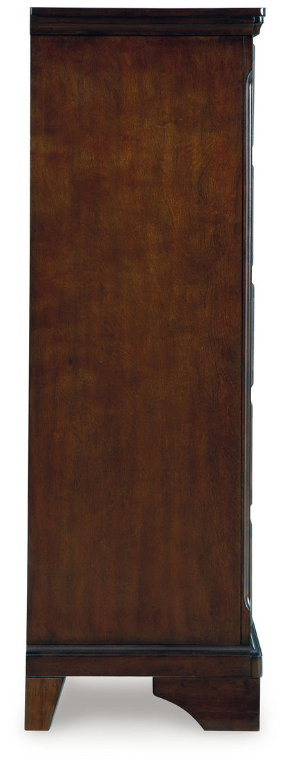 Trellington - Brown - Five Drawer Chest - Hornell Furniture Outlet