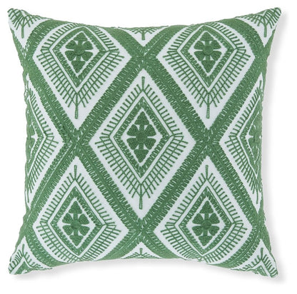 Bellvale - Green / White - Pillow (Set of 4) - Hornell Furniture Outlet