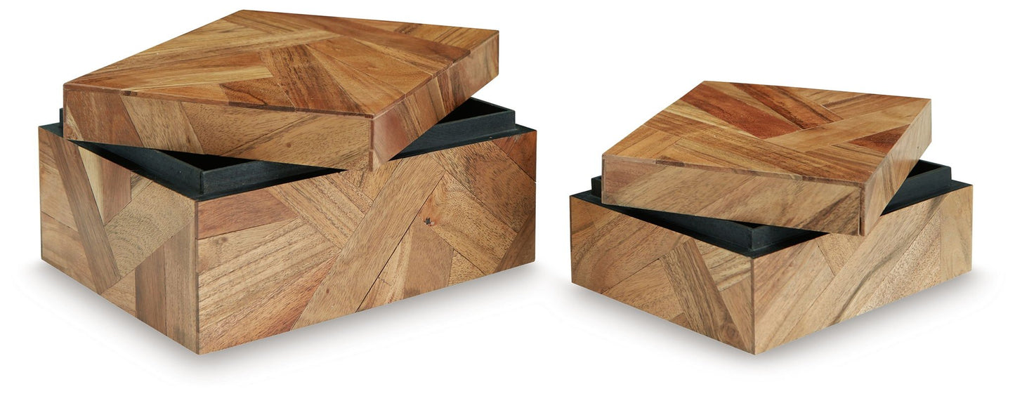 Antford - Brown - Box Set (Set of 2) - Hornell Furniture Outlet