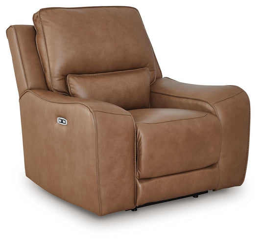 DeepWakes - Caramel - Power Recliner / Adjustable Headrest - Hornell Furniture Outlet