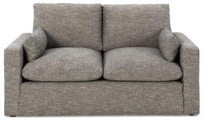 Dramatic - Granite - Loveseat - Hornell Furniture Outlet