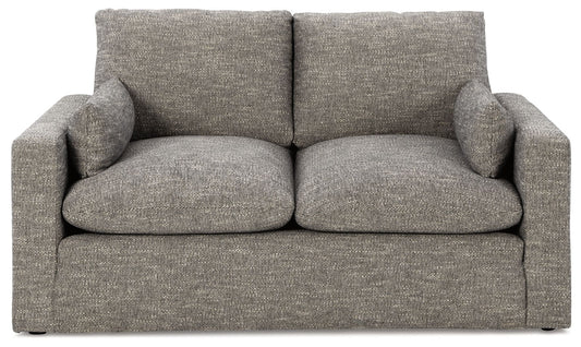Dramatic - Granite - Loveseat - Hornell Furniture Outlet