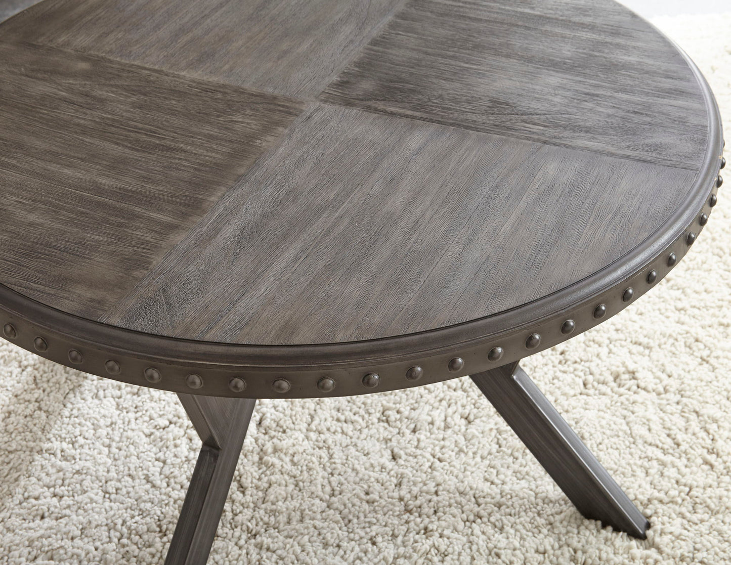 Alamo - Round Cocktail Table - Gray - Hornell Furniture Outlet