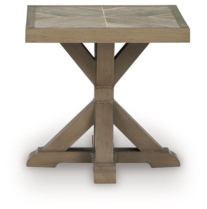 Laguna Heights - Square End Table - Beige - Hornell Furniture Outlet