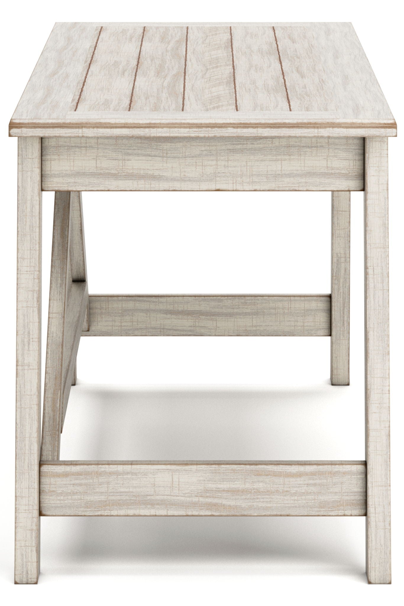 Carynhurst - Whitewash - Home Office Large Leg Desk - Hornell Furniture Outlet
