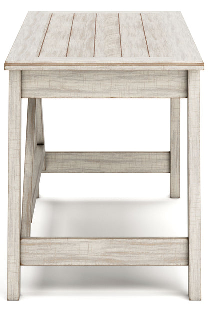 Carynhurst - Whitewash - Home Office Large Leg Desk - Hornell Furniture Outlet