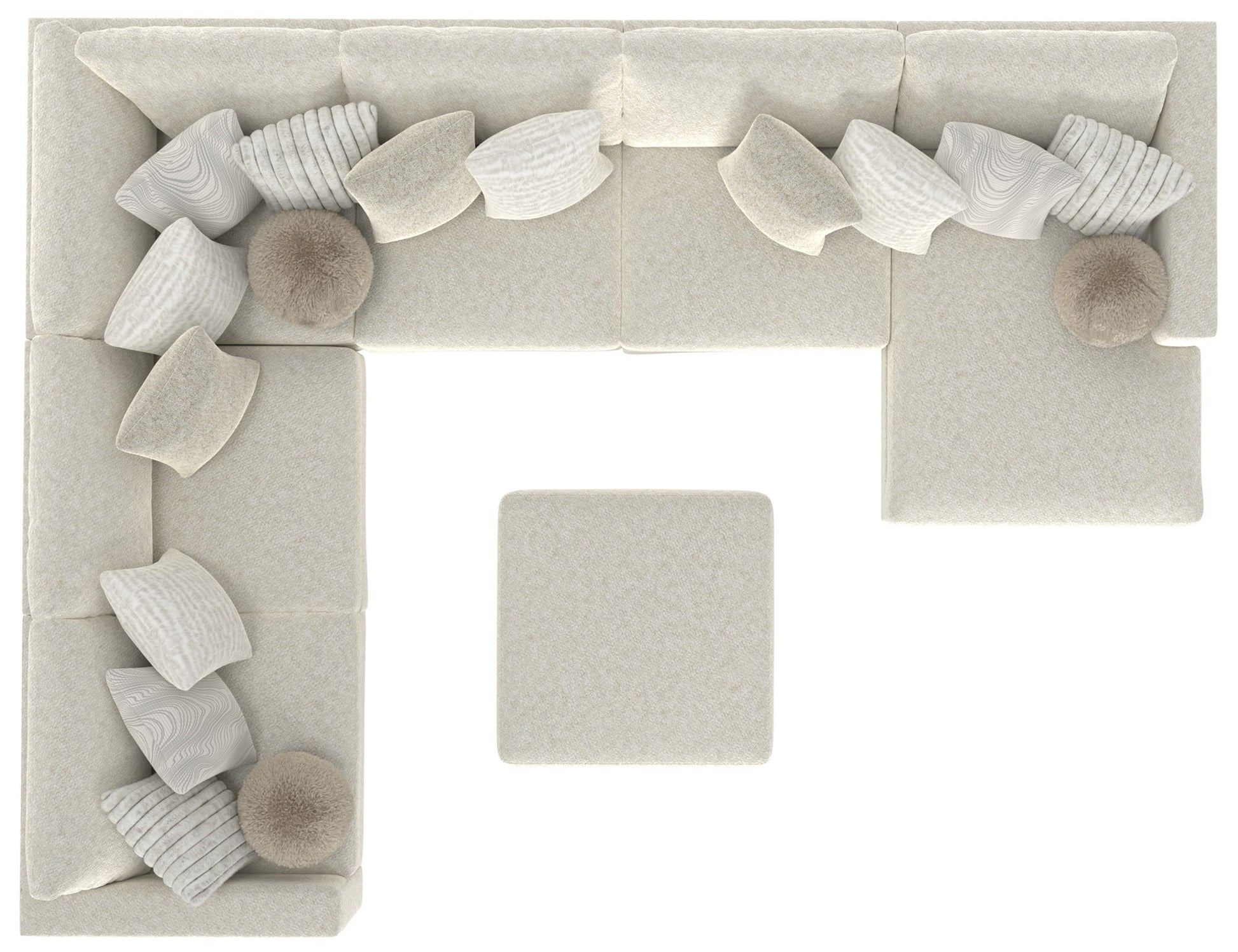 Ritzy - Modular Sofa And Included Cocktail Ottoman - Hornell Furniture Outlet