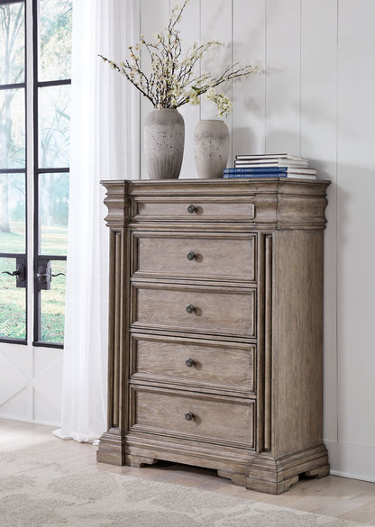 Blairhurst - Light Grayish Brown - Five Drawer Chest - Hornell Furniture Outlet