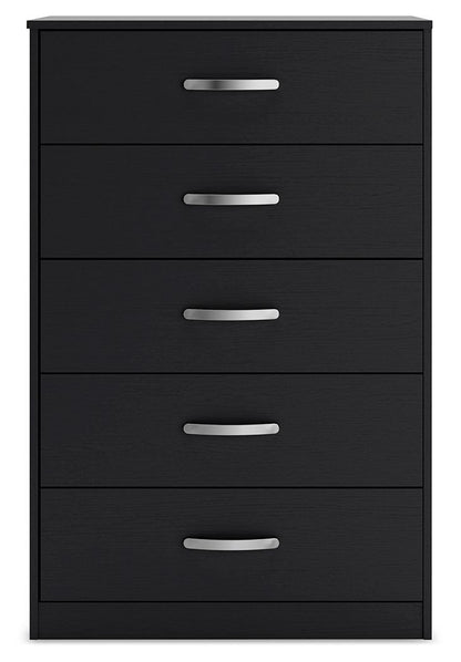 Finch - Five Drawer Chest - 46" Height - Black - Hornell Furniture Outlet