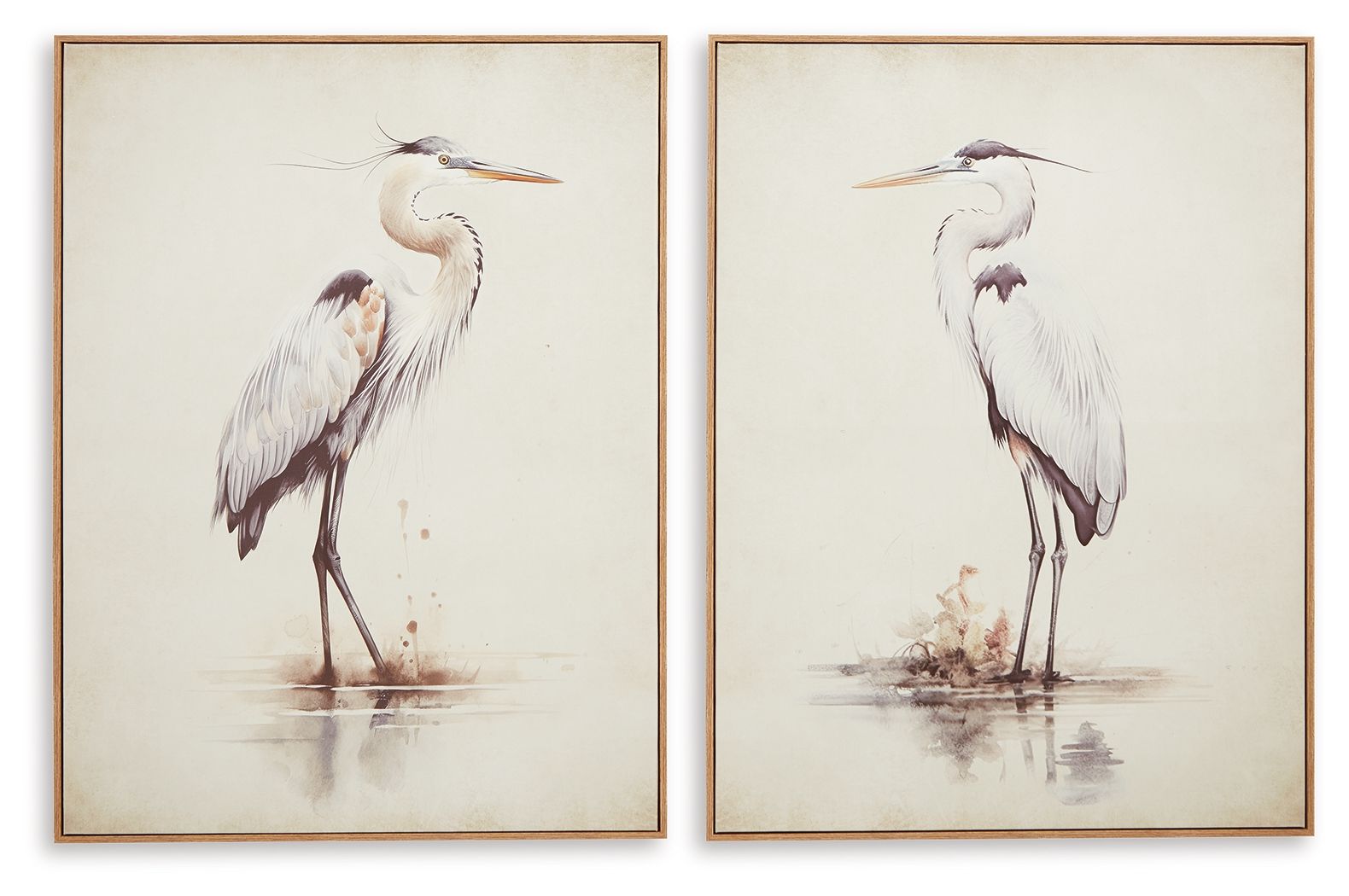 Aubinell - Beige - Wall Art Set (Set of 2) - Hornell Furniture Outlet