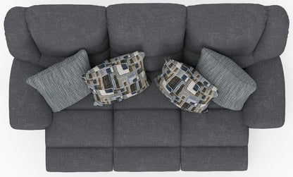 Trifecta - Sofa With 3 Recliners and Drop Down Table - Hornell Furniture Outlet
