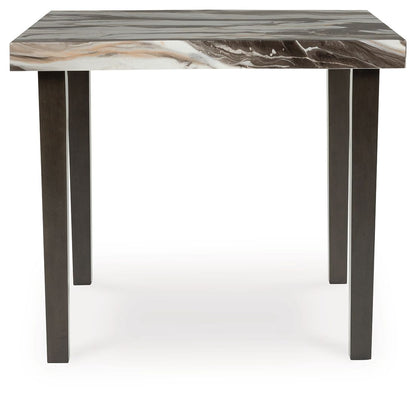 Jeshina - Dark Brown / Beige - Square Dining Room Counter Table - Hornell Furniture Outlet