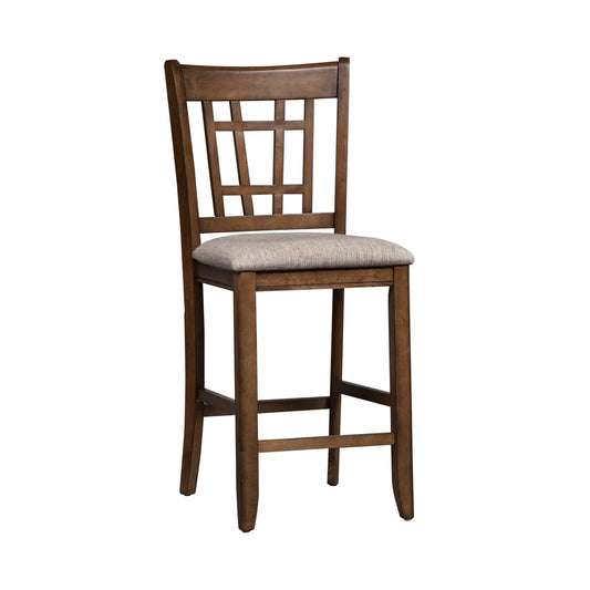 Santa Rosa - Lattice Back Counter Chair - Light Brown - Hornell Furniture Outlet