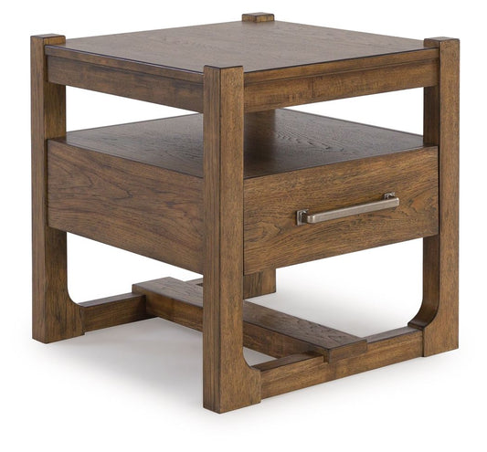 Cabalynn - Light Brown - Square End Table - Hornell Furniture Outlet