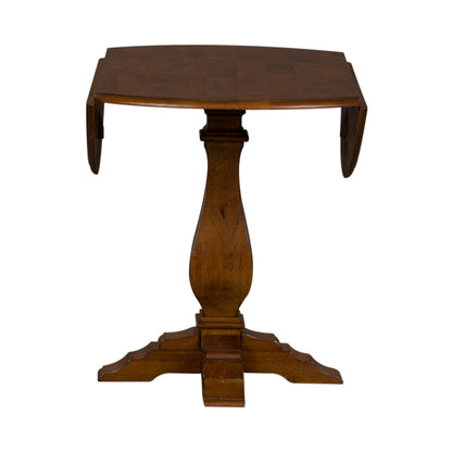 Creations - Round Drop Leaf Table - Dark Brown - Hornell Furniture Outlet