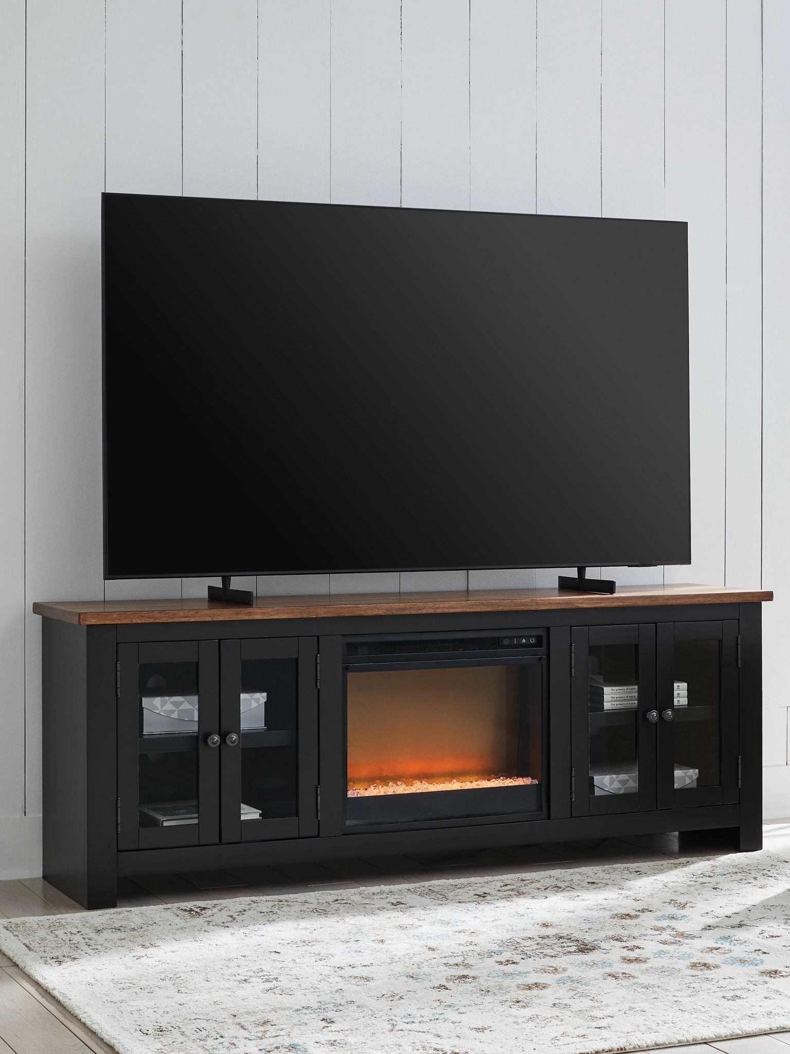 Wildenauer - 76" TV Stand With Electric Fireplace - Hornell Furniture Outlet