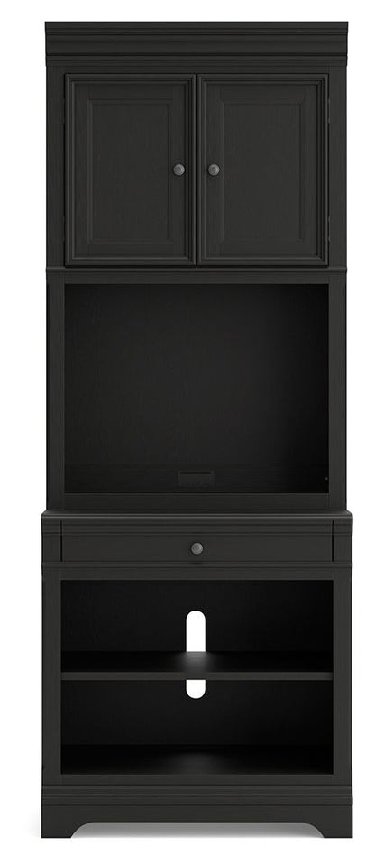 Beckincreek - Black - Bookcase With Door Hutch - Hornell Furniture Outlet