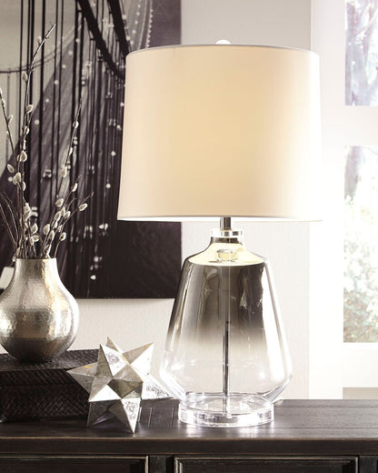 Jaslyn - Pearl Silver Finish - Glass Table Lamp - Hornell Furniture Outlet