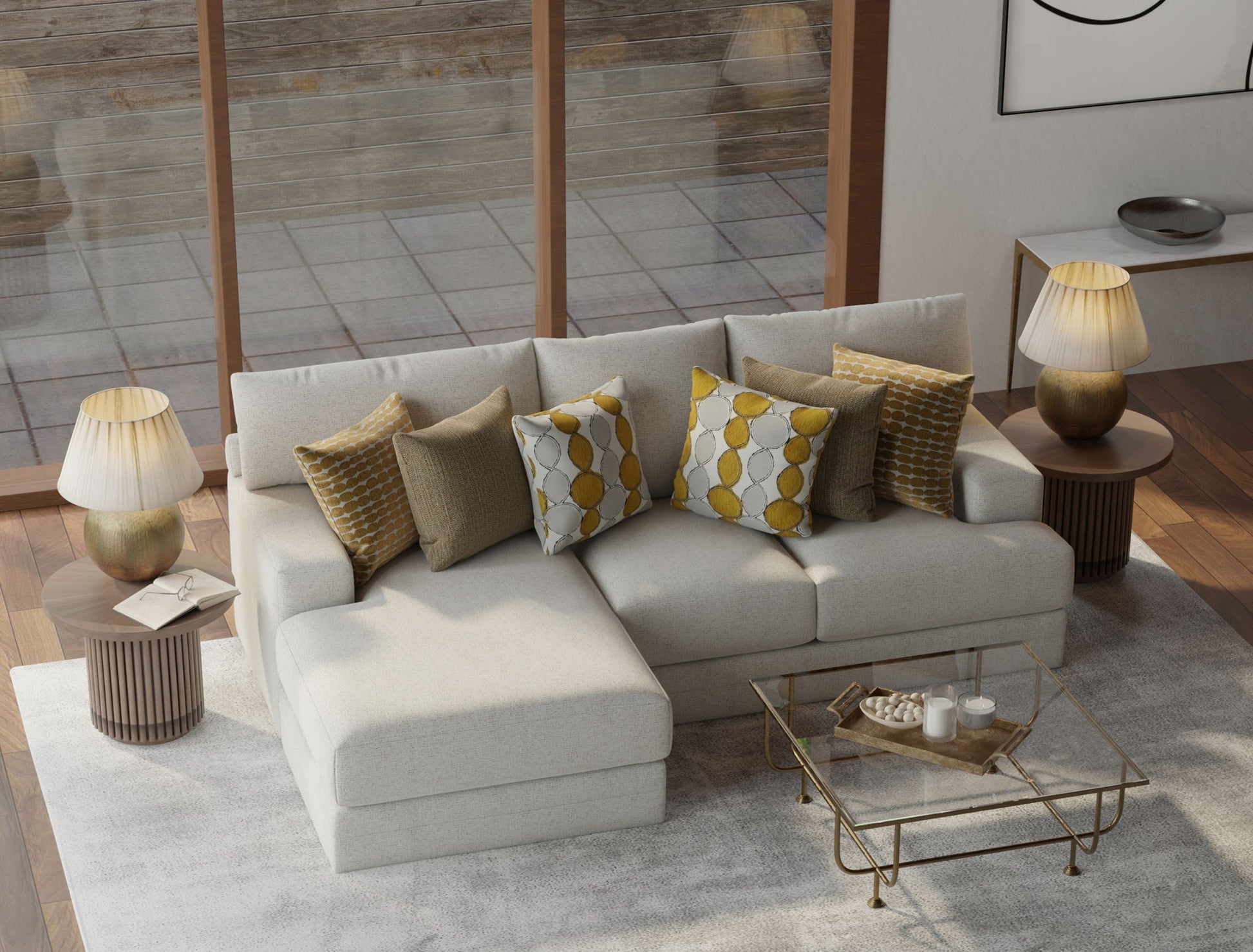 Tori - Sectional With Comfort Coil Seating And Accent Pillows Included - Hornell Furniture Outlet