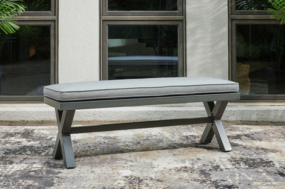 Elite Park - Gray - Bench With Cushion - Hornell Furniture Outlet