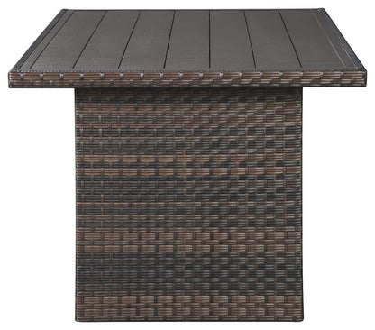 Easy Isle - Dark Brown / Beige - RECT Multi - Use Table - Hornell Furniture Outlet