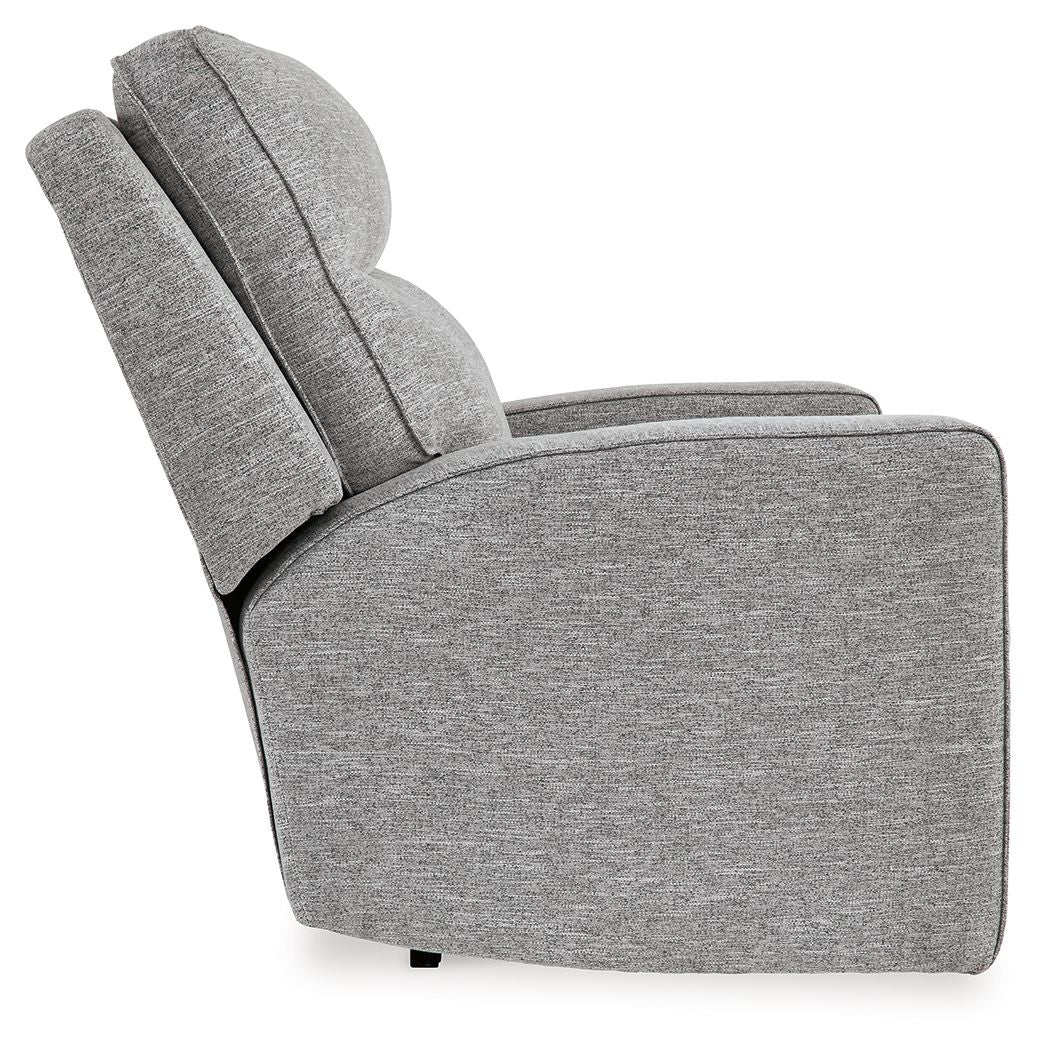 Biscoe - Pewter - Power Recliner /Adj Headrest - Hornell Furniture Outlet