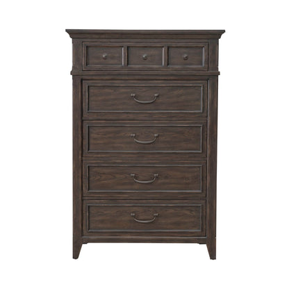 Paradise Valley - 5 Drawer Chest - Dark Brown - Hornell Furniture Outlet
