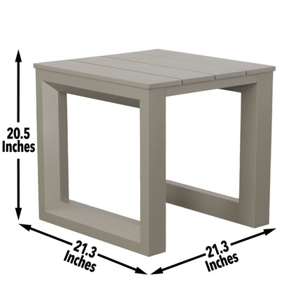Dalilah - Patio Square End Table - Gray - Hornell Furniture Outlet