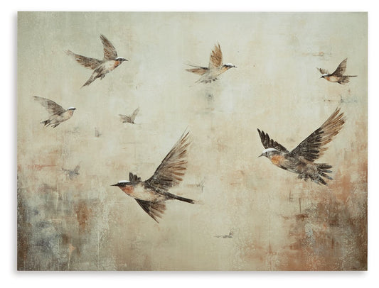 Collmund - Gray / Brown - Wall Art - Hornell Furniture Outlet