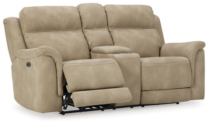 Next - Gen Durapella - Reclining Power Loveseat With Console - Hornell Furniture Outlet