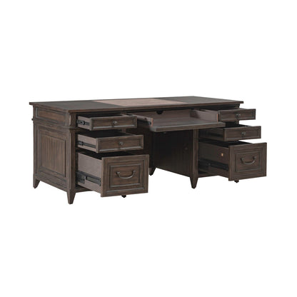 Paradise Valley - Executive Desk - Brown - Hornell Furniture Outlet