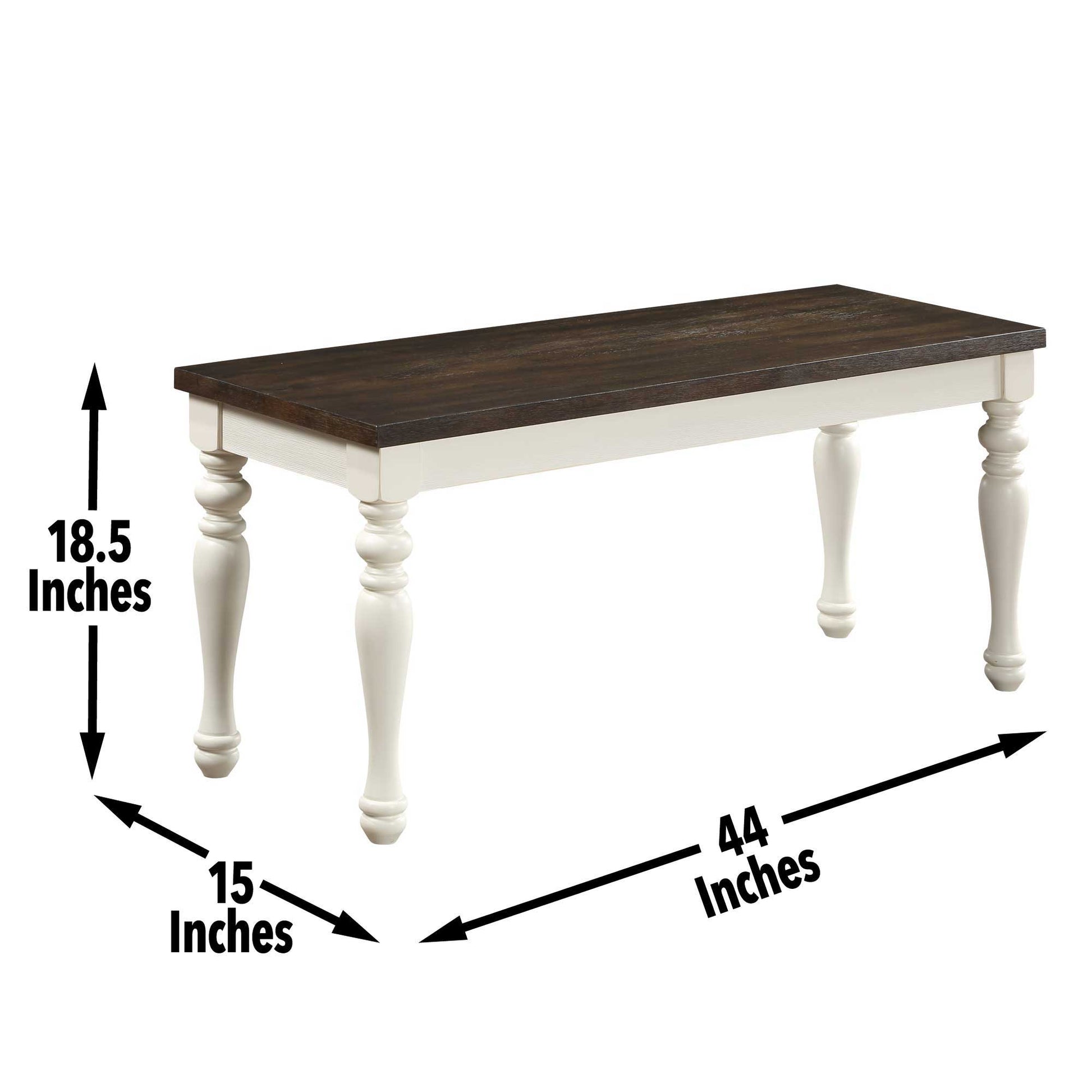 Joanna - Bench - Two Tone - Hornell Furniture Outlet