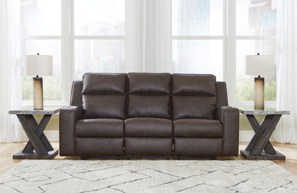 Lavenhorne - Granite - Rec Sofa W/Drop Down Table - Hornell Furniture Outlet