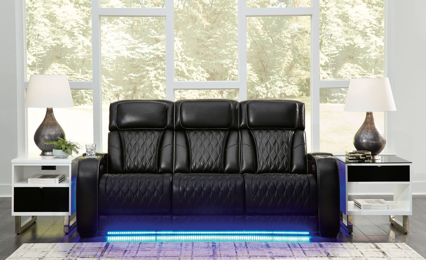 Boyington - Black - 2 Pc. - Power Reclining Sofa And Loveseat - Hornell Furniture Outlet
