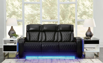 Boyington - Black - 2 Pc. - Power Reclining Sofa And Loveseat - Hornell Furniture Outlet