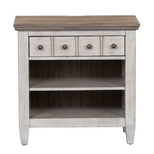 Heartland - 1 Drawer Nightstand With Charging Station - White - Hornell Furniture Outlet